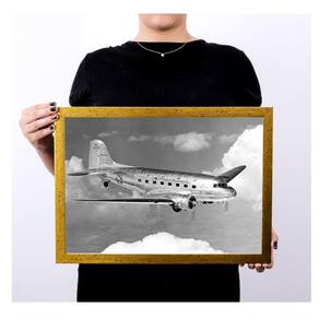 Quadro poster decoração aviação Avião retro vintage drd1504