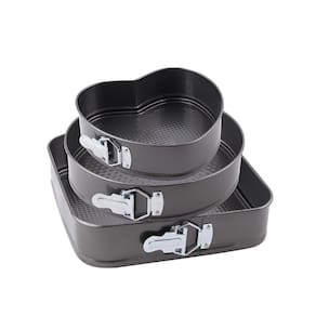 Kit 3 Formas Desmontável Carbono Coração Redonda Quadrada