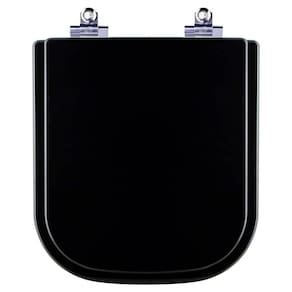 Assento Sanitário Laqueado Soft Close Elite Preto Para Vaso Celite