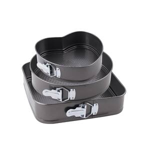 Kit 3 Formas Desmontável Carbono Coração Redonda Quadrada