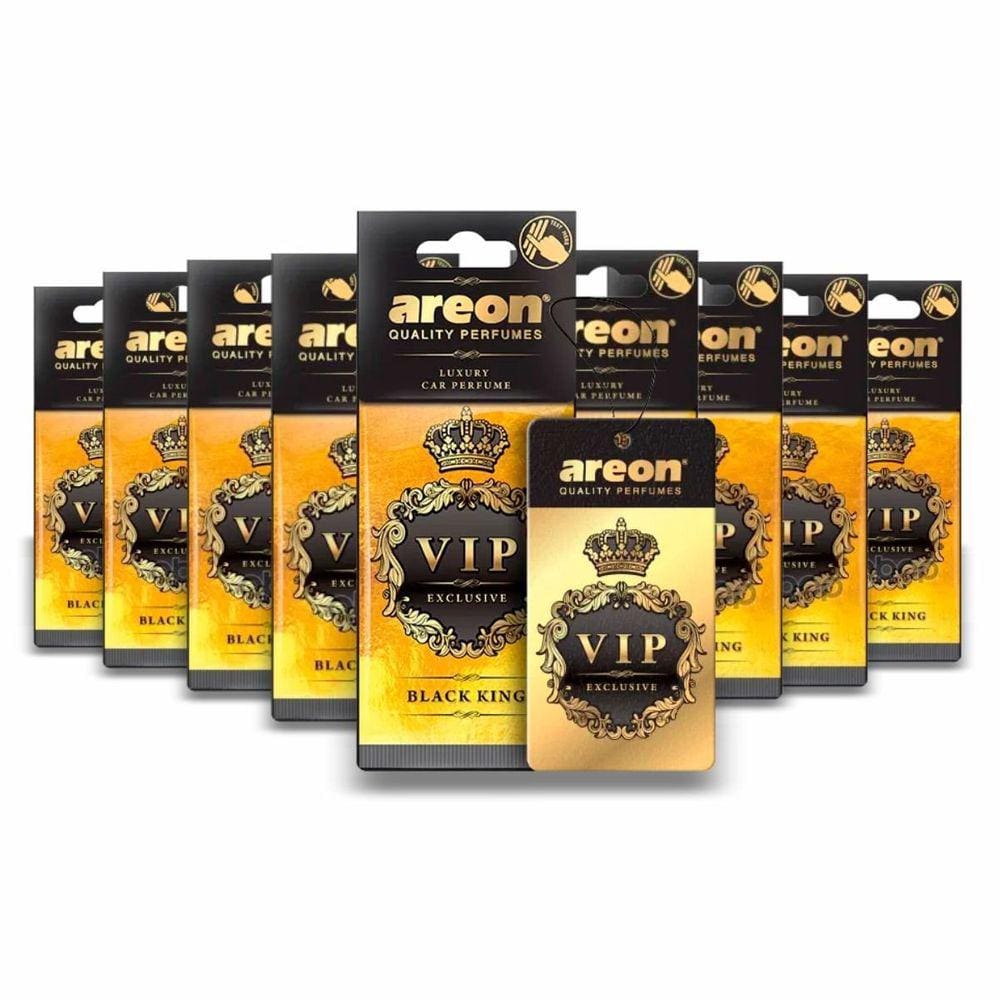 Aromatizante Areon Vip Exclusive Black King - 9 Peças - Perfume Automotivo Odorizador Carro Sache