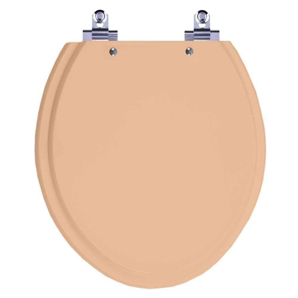 Assento Sanitário Laqueado Soft Close Azalea Pessego 73 Para Vaso Celite
