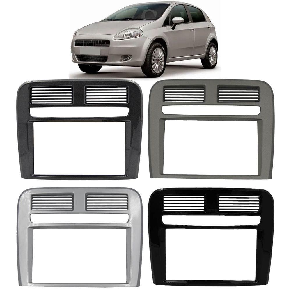Moldura De Painel 2 Din Fiat Punto 2008 2009 2010 2011 2012