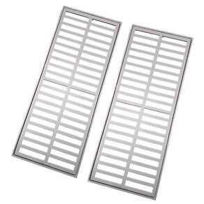 Grelha Ralo Linear 20x100 Alumínio com Aro - 2 peças 50cm