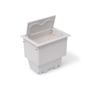 Caixa De Tomadas Para Mesa 4 Blocos Em Alumínio Branco