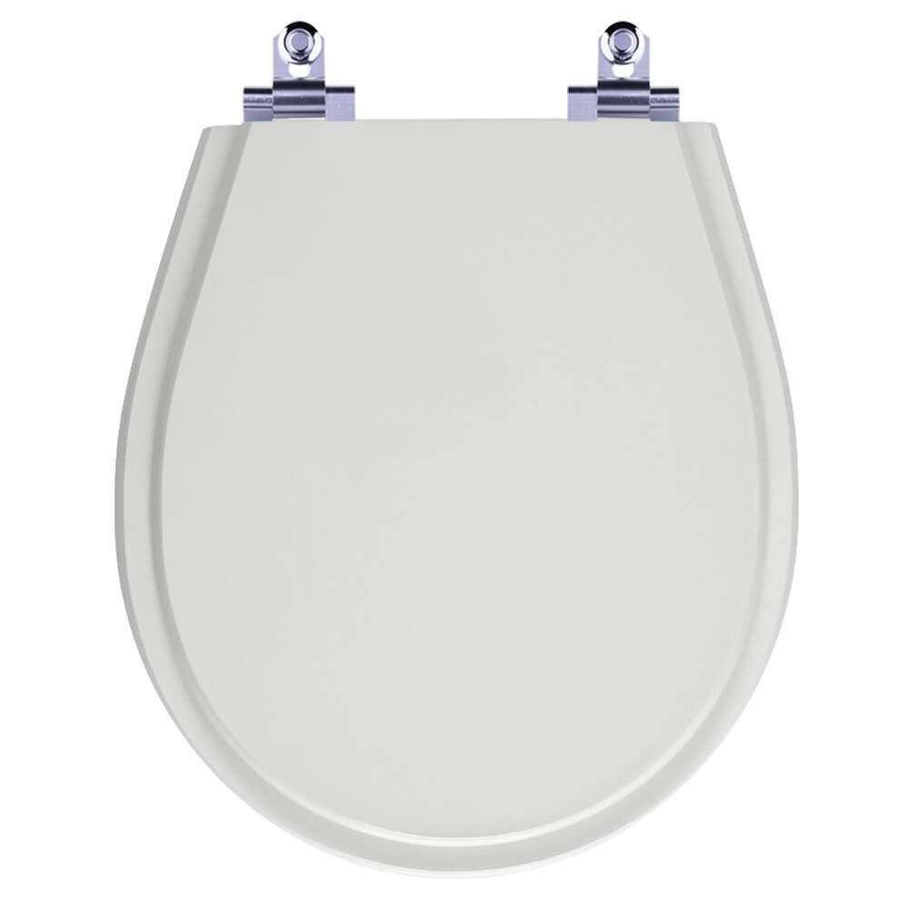 Assento Sanitário Laqueado Soft Close Avalon Sterling Silver (Cinza Claro) para vaso Ideal Standard