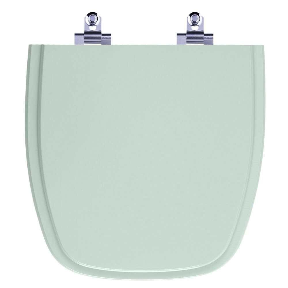 Assento Sanitário Laqueado Soft Close Versato Verde Agua para vaso Celite