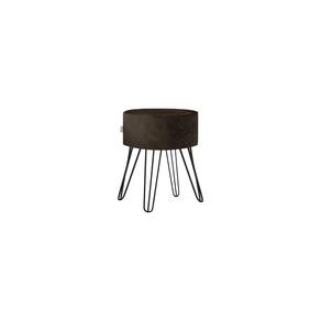 Puff Roma Pés Ferro 50cm Marrom Escuro 1 Unidade