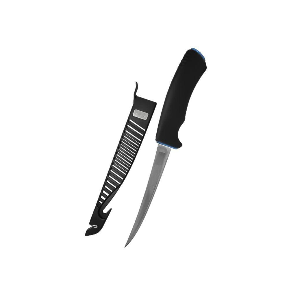 Faca Fileteira Pesca Marine Sports FK-01 6" Lâmina Aço Inox com Bainha Protetora