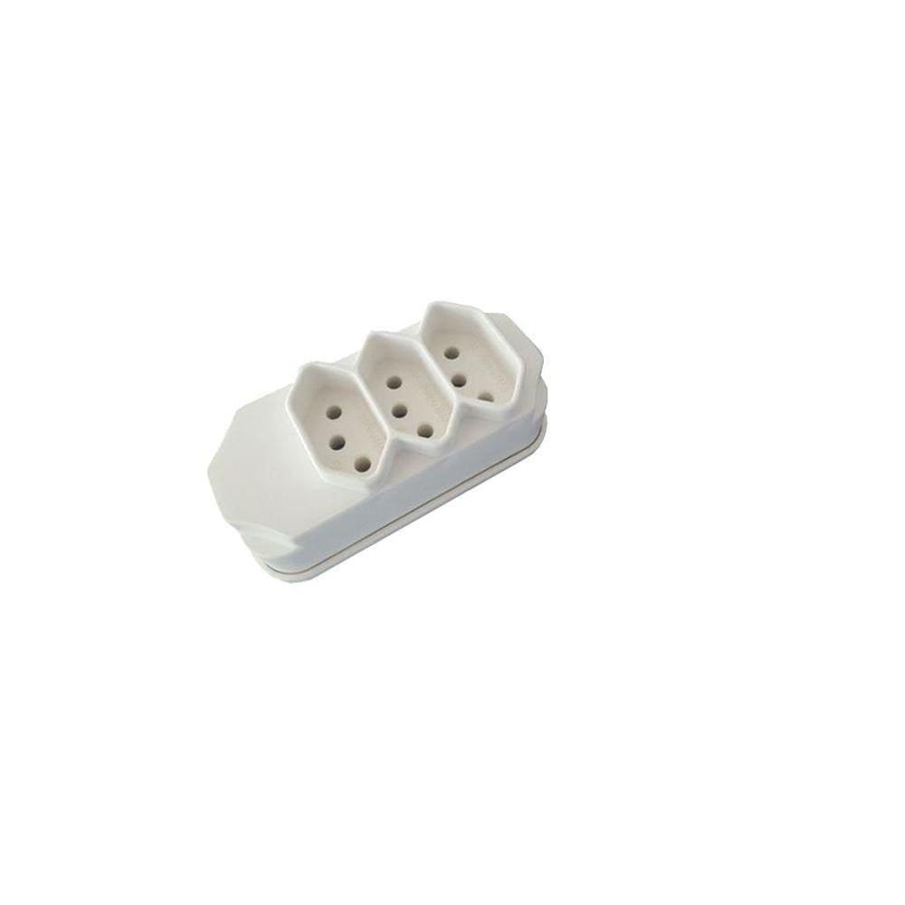 Adaptador Elétrico De Tomadas Branco  Celuz