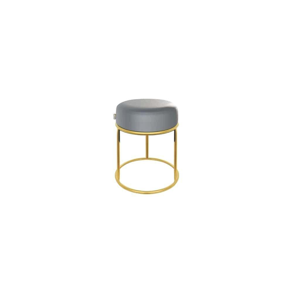 Puff Londres Luxo 50cm Cinza