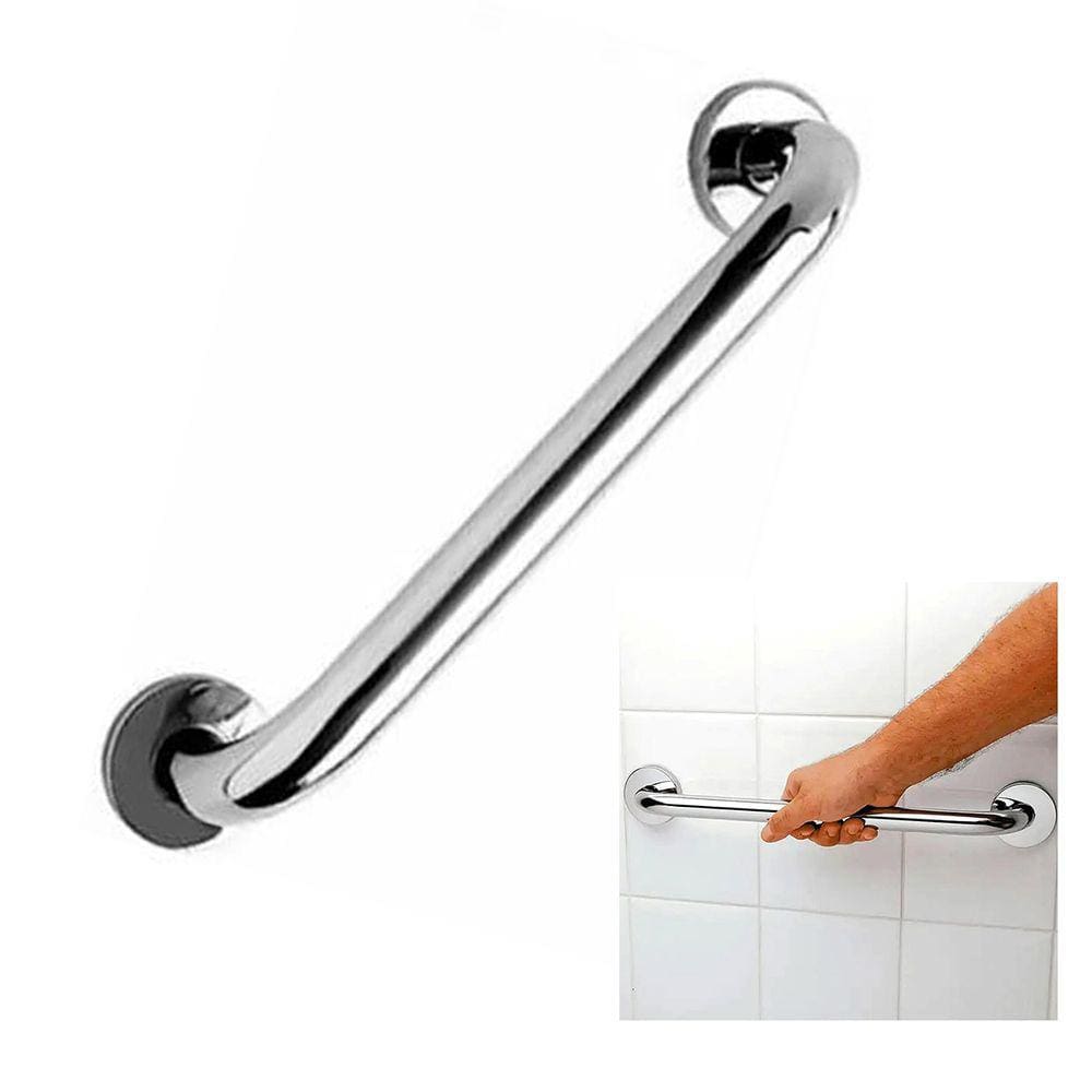 Alça de Apoio Barra 30cm Inox Idoso Gestante Banheiro Box Acessibilidade Suporte Resistente Segurança
