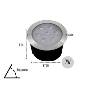 10 Balizadores Spot Pvc Led Smd 7W Branco Quente De Embutir