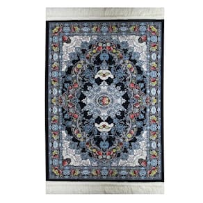 Tapete Persa Iraniano - 1,00x1,50cm - 289 BLACK
