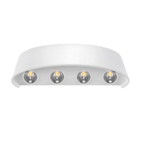 Balizador Arandela Sobrepor 12W Branco Quente Com 8 Fachos