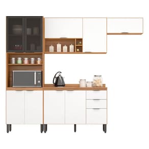 Cozinha Modular Com 4 Peças Firenze Composição 06 Amendola Branco Demóbile