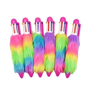 Caneta esferográfica Maydahui 6 em 1 multicolorida, fofa, 0,5 mm, 6 unidades