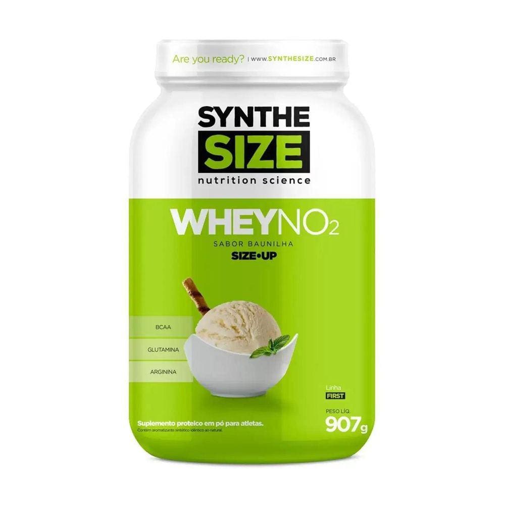 Whey Protein No2 907G Synthesize - Sabor Baunilha