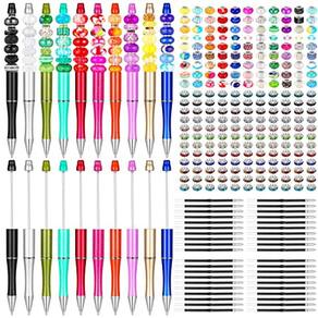 Conjunto de canetas frisáveis Geyee, 300 unidades com caneta esferográfica de 20 contas