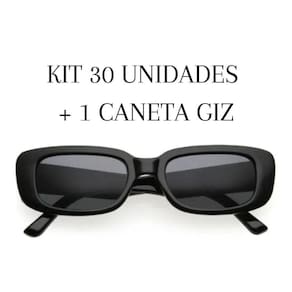 Kit 30 Óculos De Sol Retrô Vintage + Caneta Giz Festa Balada