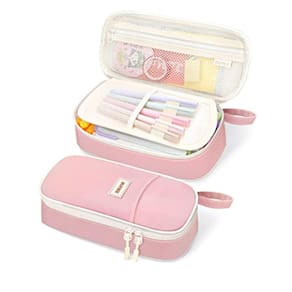 Estojo de lápis SUNEE Cute Aesthetic Pen Bolsa rosa para meninas