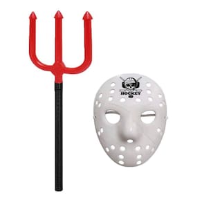Máscara e Tridente Diabinho Halloween - Acessório