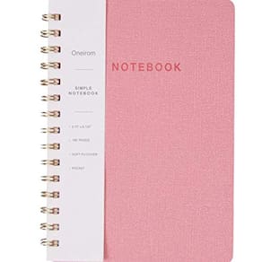 Caderno espiral Oneirom rosa 15,5x21cm College Ruled 160p