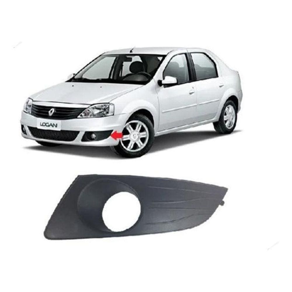 Moldura Grade Milha Furo Cinza Logan