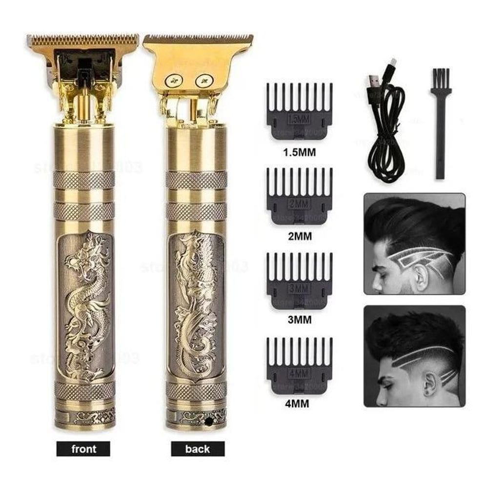 Máquina Profissional Acabamento Barba E Cabelo Dragão E Buda