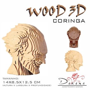 Quebra Cabeças 3D Cabeça Coringa Decoração Ornamento Enfeite