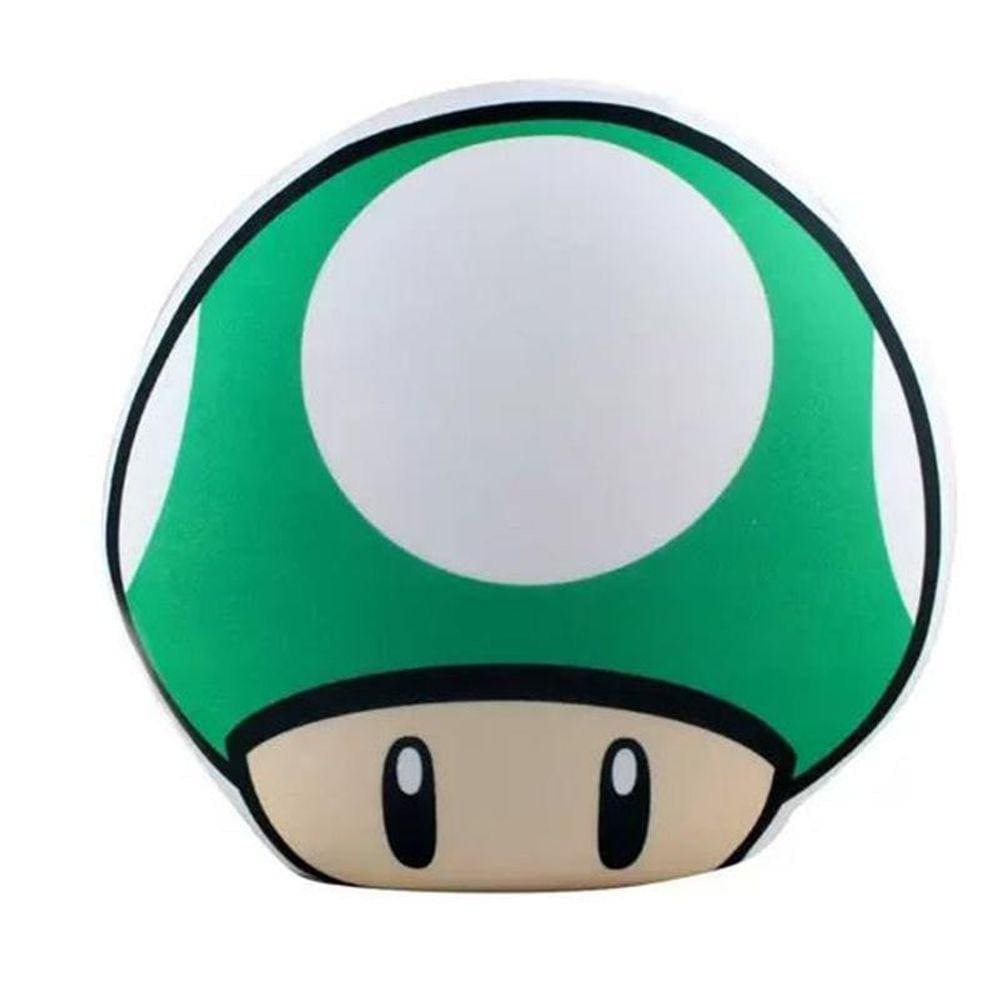 Almofada Cogumelo Verde Vida Mario Bros Mushroom Super Mario