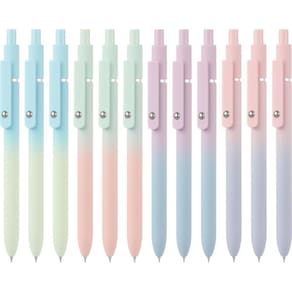 Canetas de gel LINFANC de 0,7 mm, tinta preta de ponto médio, pacote com 12