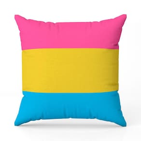 Almofada Avulsa Cheia Estampada Bandeiras LGBT Cores 45cm x 45cm com Refil