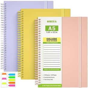 Caderno OMEYA 1 Subject College Ruled com bolsos A5 480 Pag