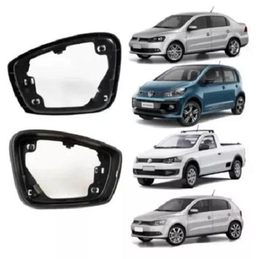 Par Moldura Retrovisor C/Furo Pisca Gol Voyage G6 Golf 12/13
