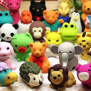 Animal Erasers URSKYTOUS 64 unidades para crianças, lápis com quebra-cabeça