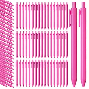Canetas esferográficas Teling, tinta preta retrátil, 1,0 mm, 100 unidades