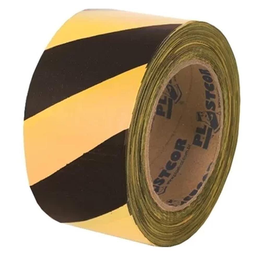 Fita Zebrada Preto/Amarelo 200M 700.00082 Plastcor
