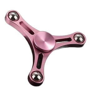 Hand Spinner Giratório Metal Hélice Rosa