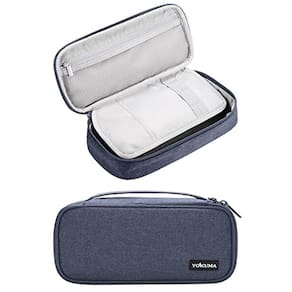 Estojo para lápis YOKUMA Bolsa de lápis de grande capacidade azul