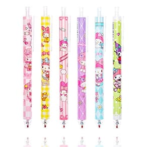 Canetas esferográficas Lokdra Cartoon Dog Gel Ink preta 0,5 mm (6 unidades)