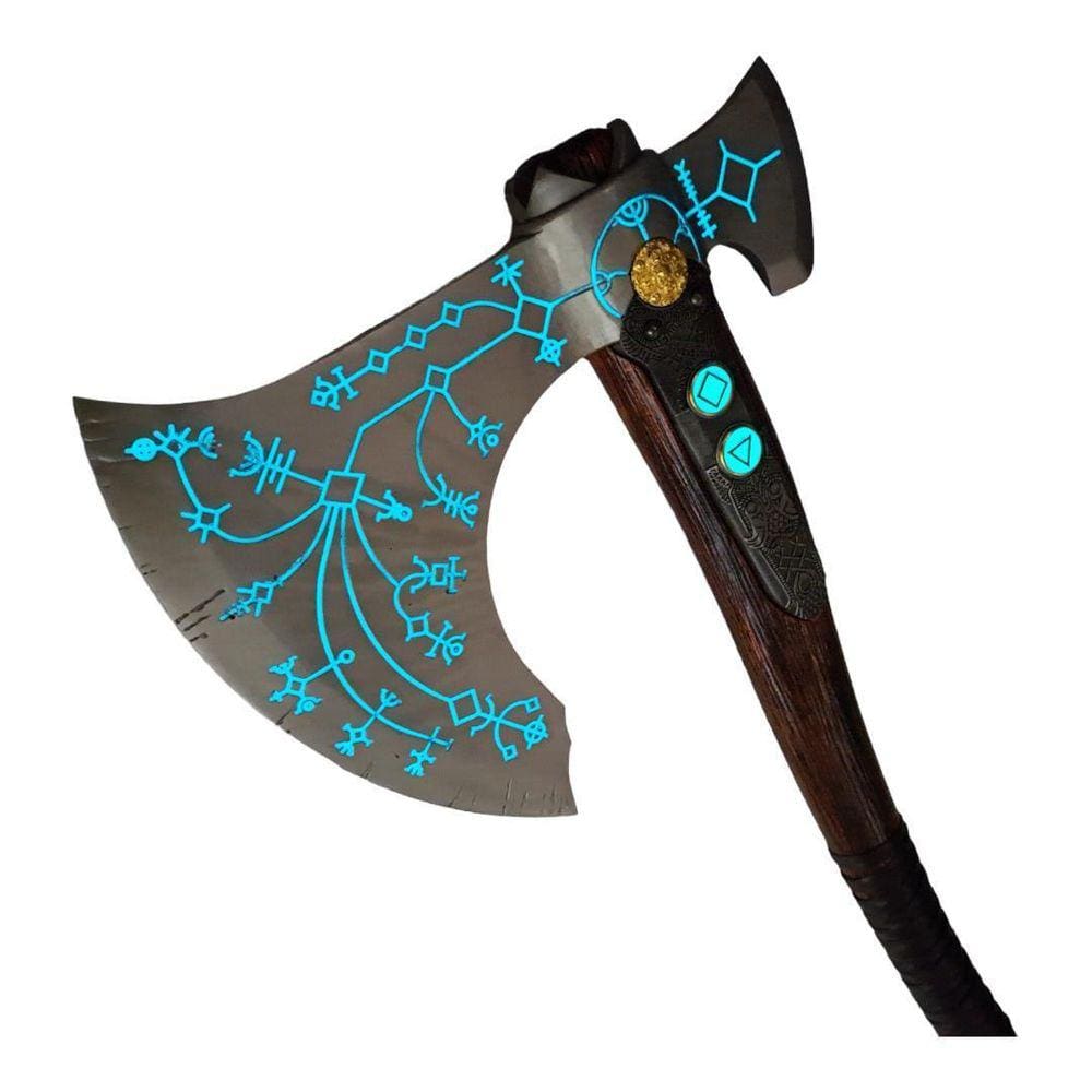 Machado Leviathan Good Of War Kratos Em Aço Brilha No Escuro