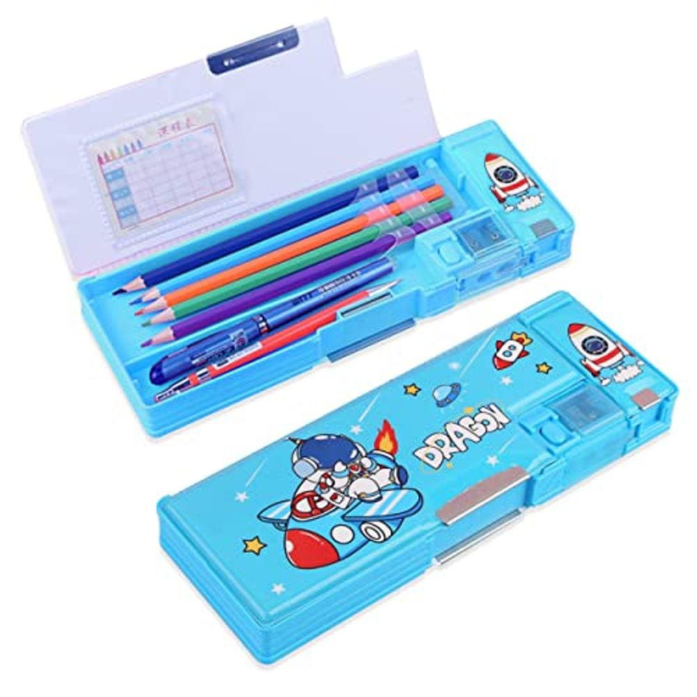 Estojo de lápis LilyBeauty Pop Up Multifuncional para crianças azul