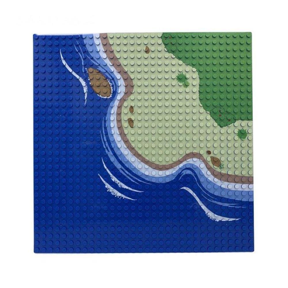 Blocos De Montar Placa Base 25X25 Cm Blue Island