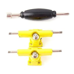 Fingerboard Skate Dedo Truck 32.5Mm Ferramenta Amarelo