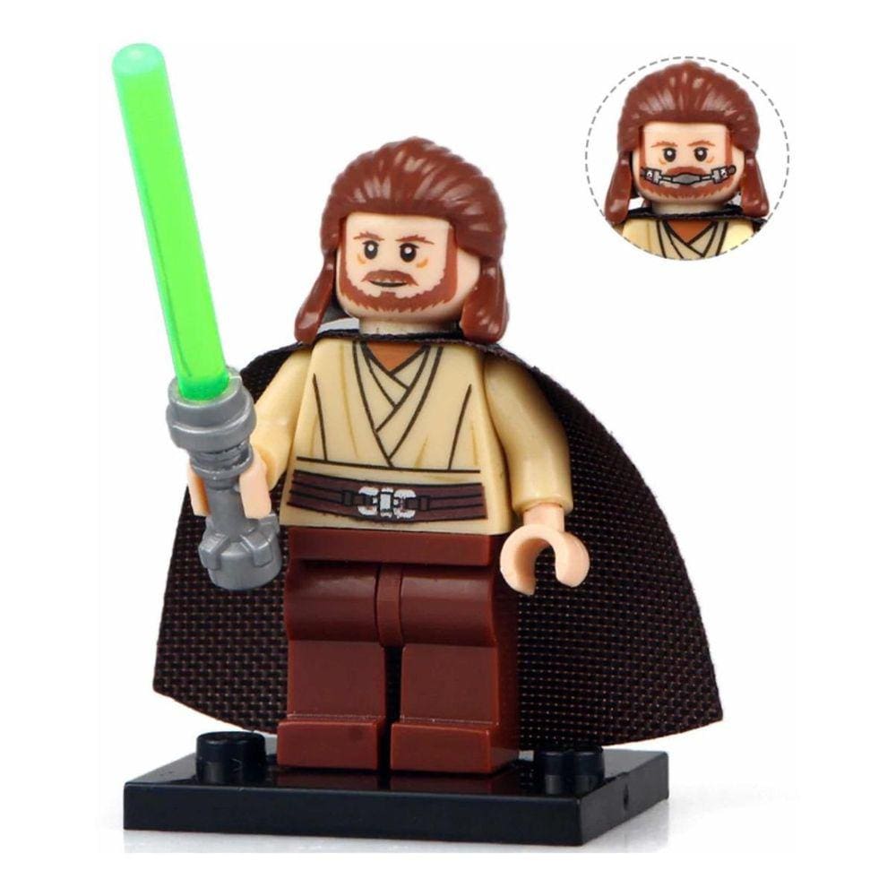 Boneco Blocos De Montar Qui Gon Jinn Star Wars