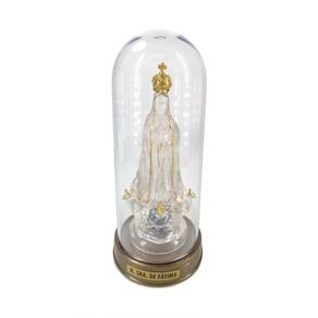 Luminária Imagem Nossa Senhora De Fátima Redoma E Luzes Led