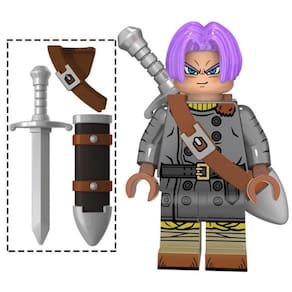Boneco Blocos De Montar Trunks Espada Black Dragon Ball