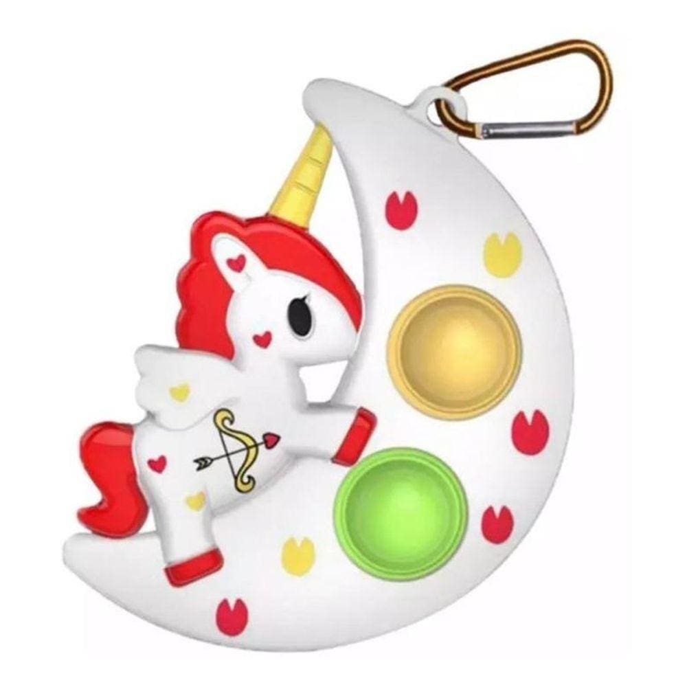 Simple Dimple Unicórnio Branco Fidget Toy Pop It Bubble