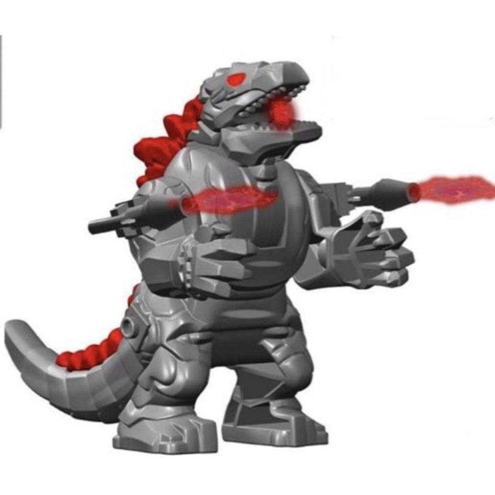 Boneco Big Godzilla Fire Gun Grande Blocos De Montar